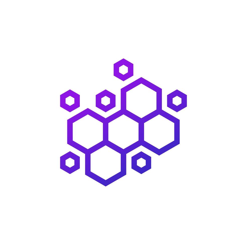 nano matériaux ou nanostructure, icône vectorielle vecteur