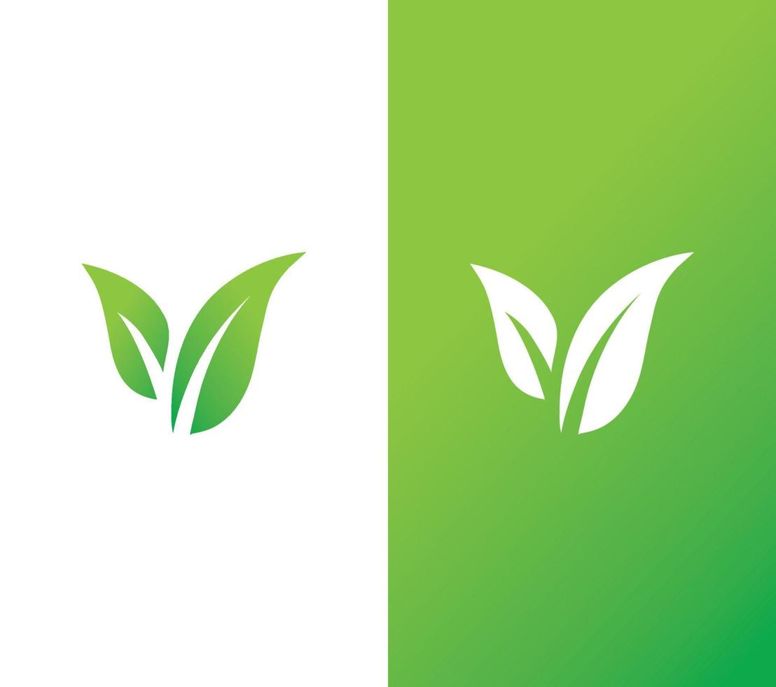 laisse une icône et un logo créatifs uniques, c'est une icône de soins de santé et naturelle. vecteur
