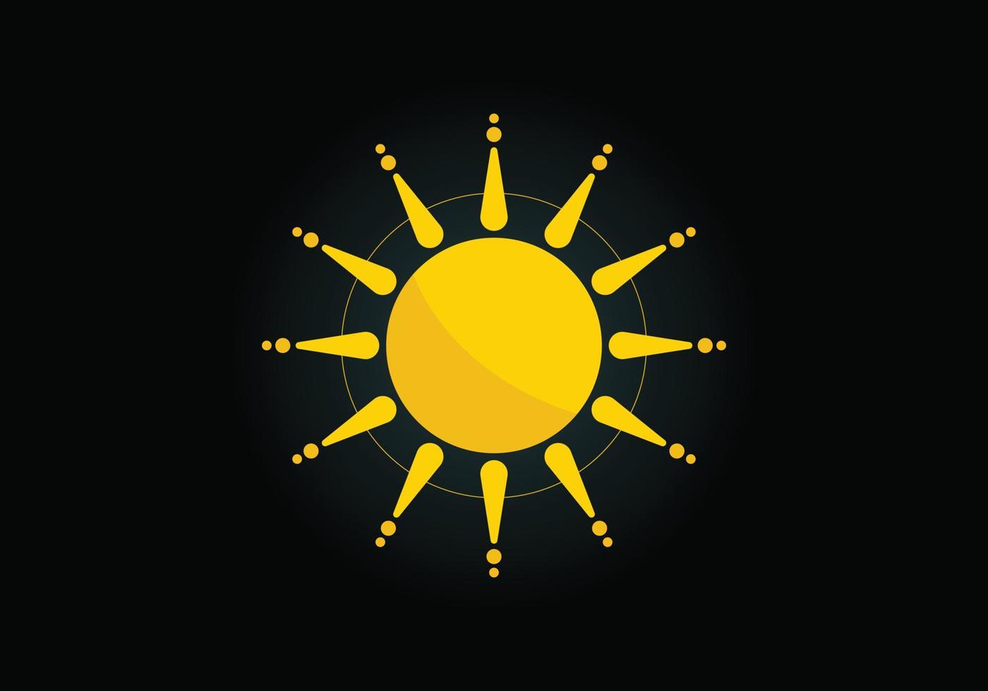 création abstraite de logo de soleil créatif, logo de soleil d'été, symbole de signe d'icône sunburst vecteur