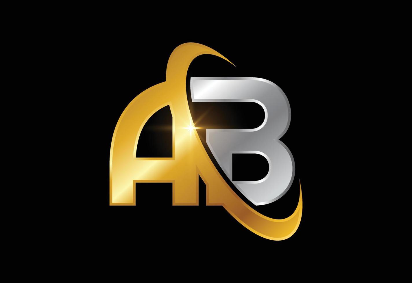 modèle de vecteur de conception de logo initial de lettre de monogramme ab. symbole de l'alphabet graphique pour l'identité de l'entreprise