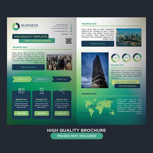 Brochure Green Business Fold vecteur