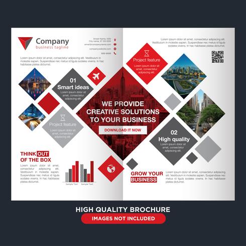 Brochure Square Business Fold vecteur