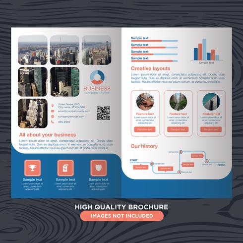 Brochure Blue Business Fold vecteur