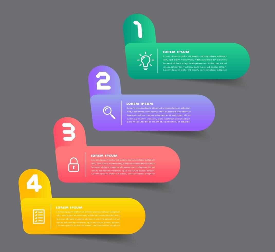 modèle de zone de texte moderne, bannière d'infographie vecteur