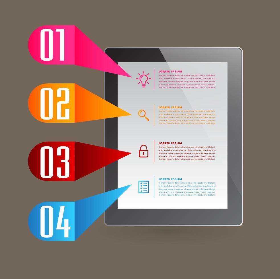 modèle de zone de texte moderne, bannière d'infographie vecteur