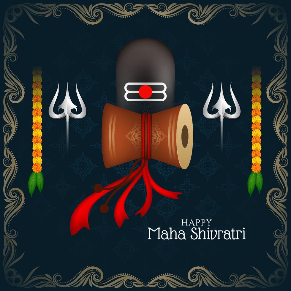 conception de fond heureux maha shivratri vecteur