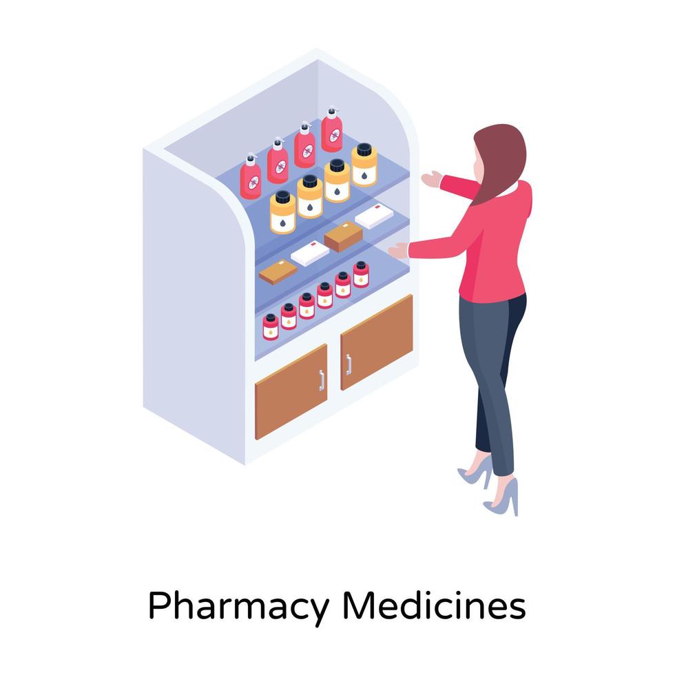 une illustration de médicaments de pharmacie, conception modifiable vecteur