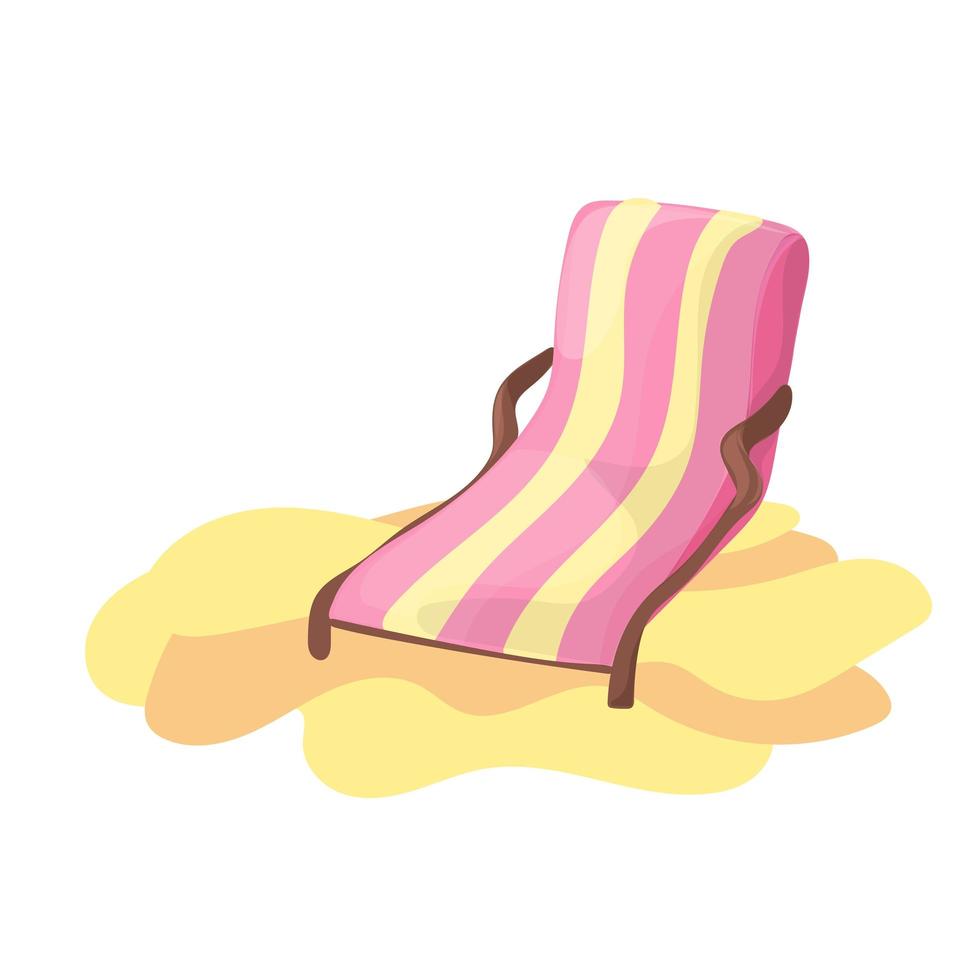 icône de chaise longue pour les vacances d'été. illustration vectorielle en style cartoon vecteur