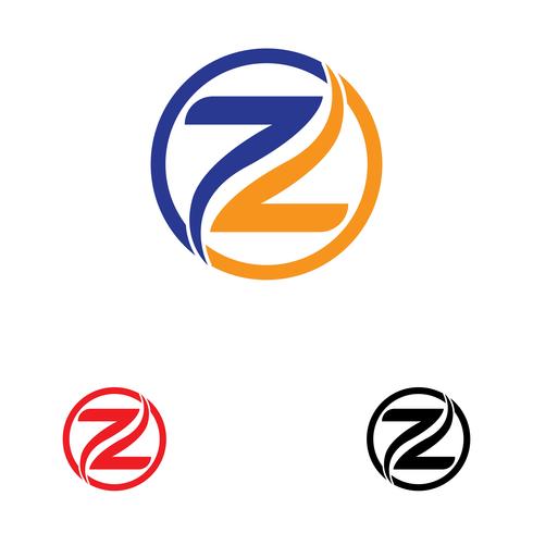Z lettre Logo modèle vector icon illustration