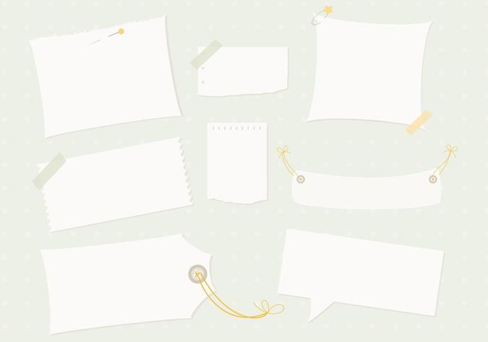 Note Paper Vector Pack