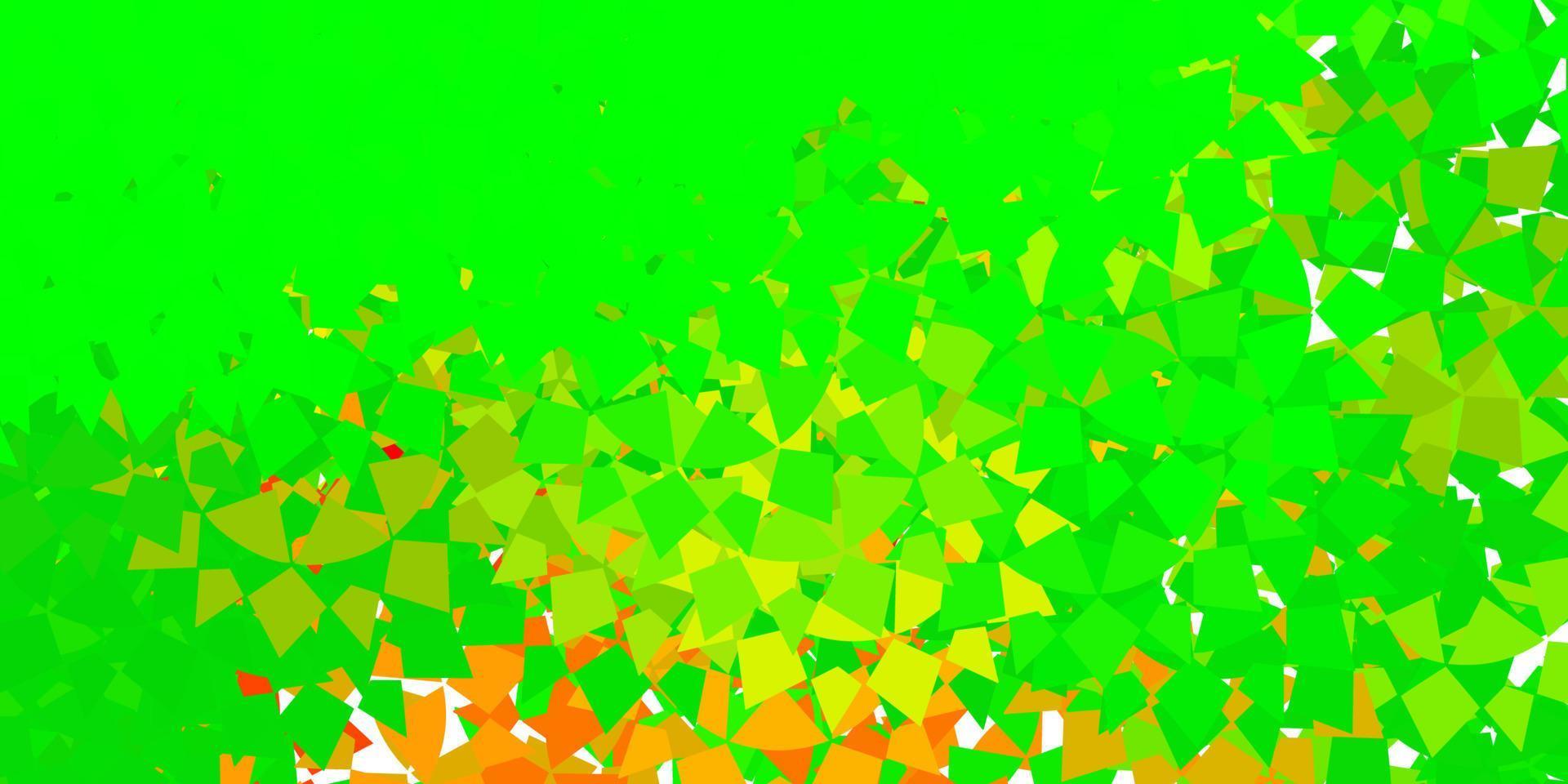 texture de vecteur vert foncé avec des triangles aléatoires.