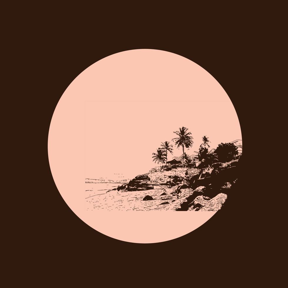 tshirt de plage imprimé pour les amoureux de la plage varsova mumbai beach vecteur