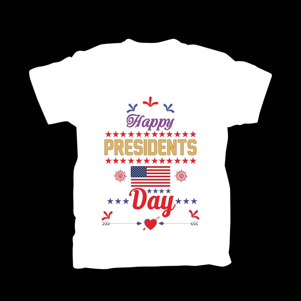joyeux jour du président nouveau t-shirt vecteur