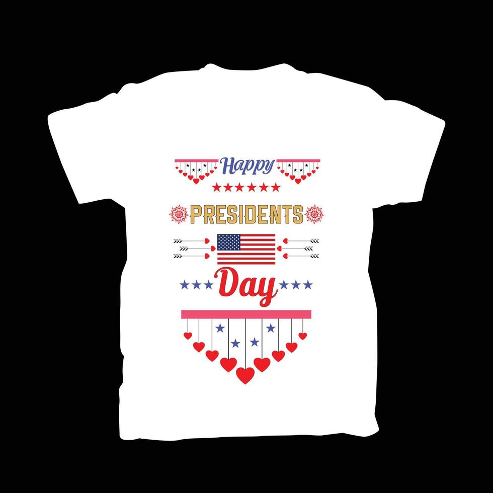 conception de t-shirt joyeux jour du président vecteur