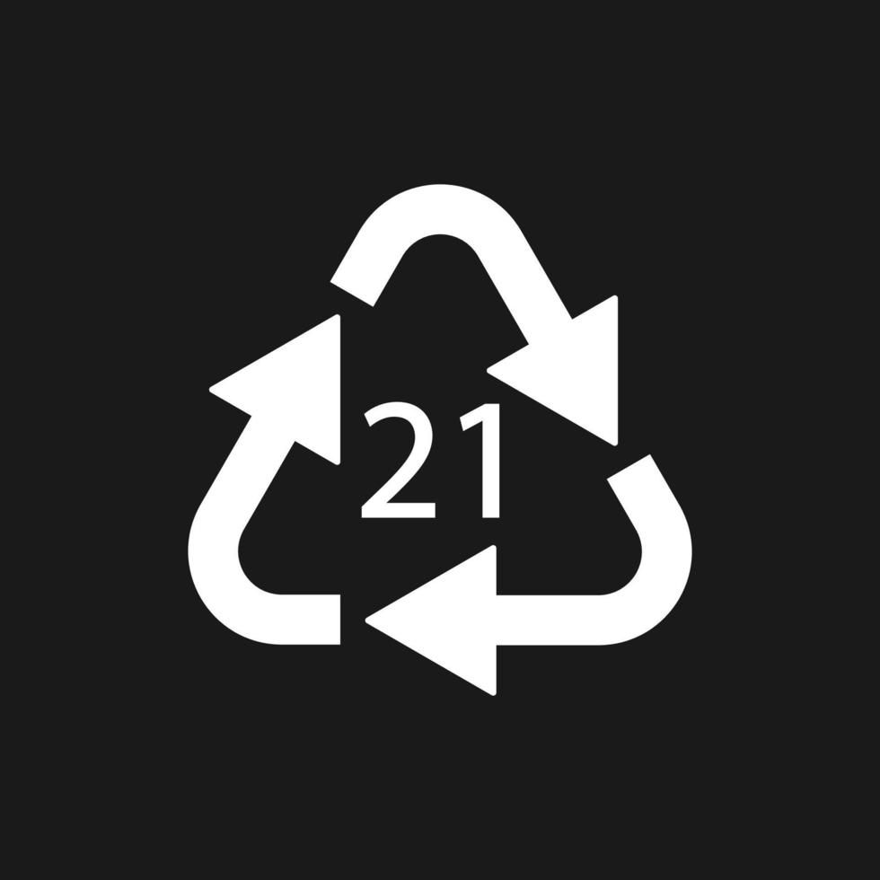 symbole de recyclage du papier pap 21 autres papiers mélangés. illustration vectorielle vecteur