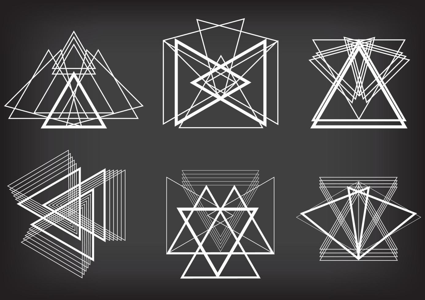 création de logo triangulaire. logo vectoriel avec concept créatif triangle.