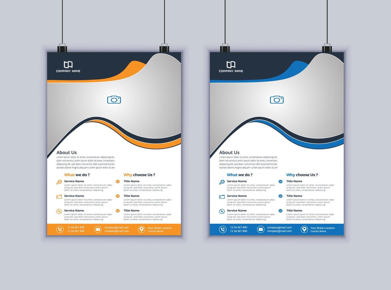 modèle de vecteur de conception de flyer d'entreprise conception de mise en page moderne conception de flyer d'entreprise