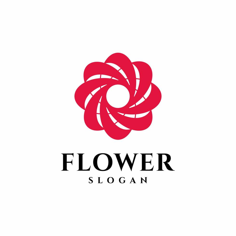 création de logo de fleur vecteur