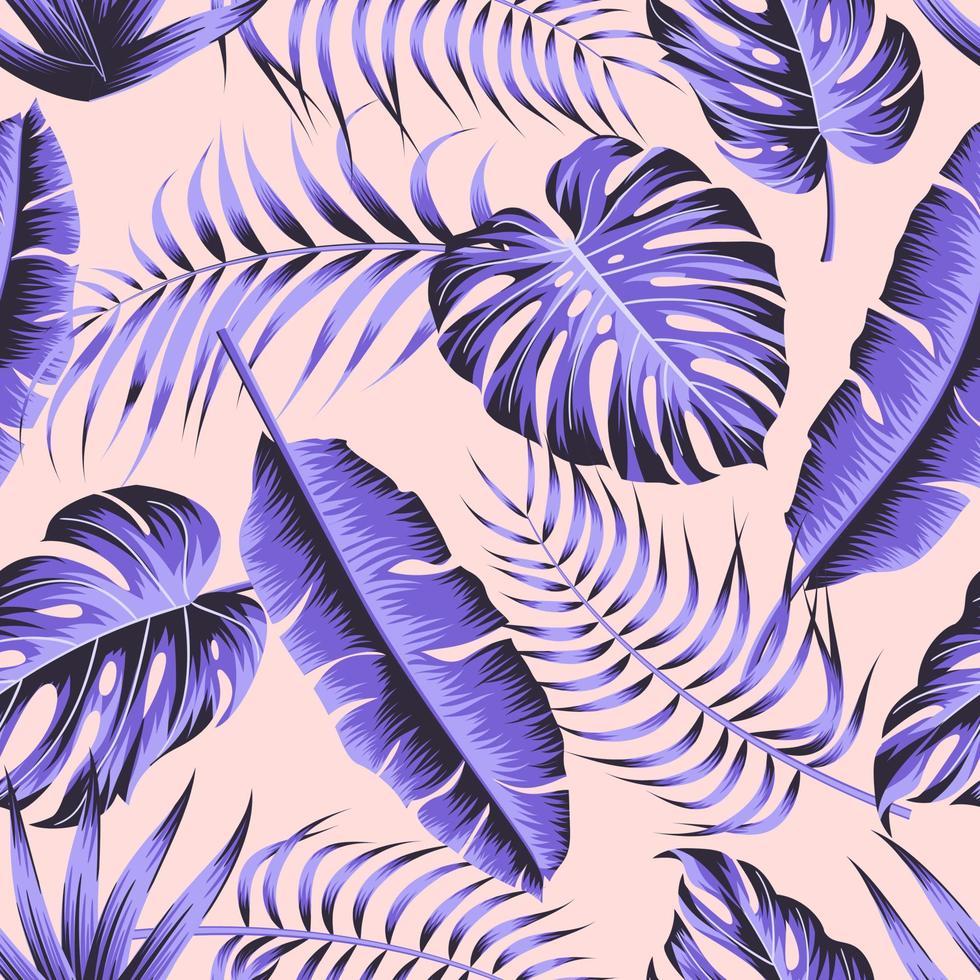 motif floral sans couture avec des feuilles. fond tropical vecteur