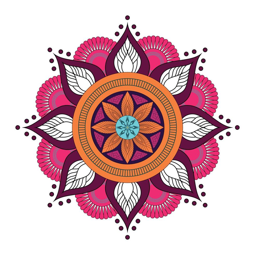 mandalas de fleurs. éléments décoratifs d'époque. illustration de motif oriental. islam, arabe, indien, turc, pakistan, chinois, motifs ottomans vecteur