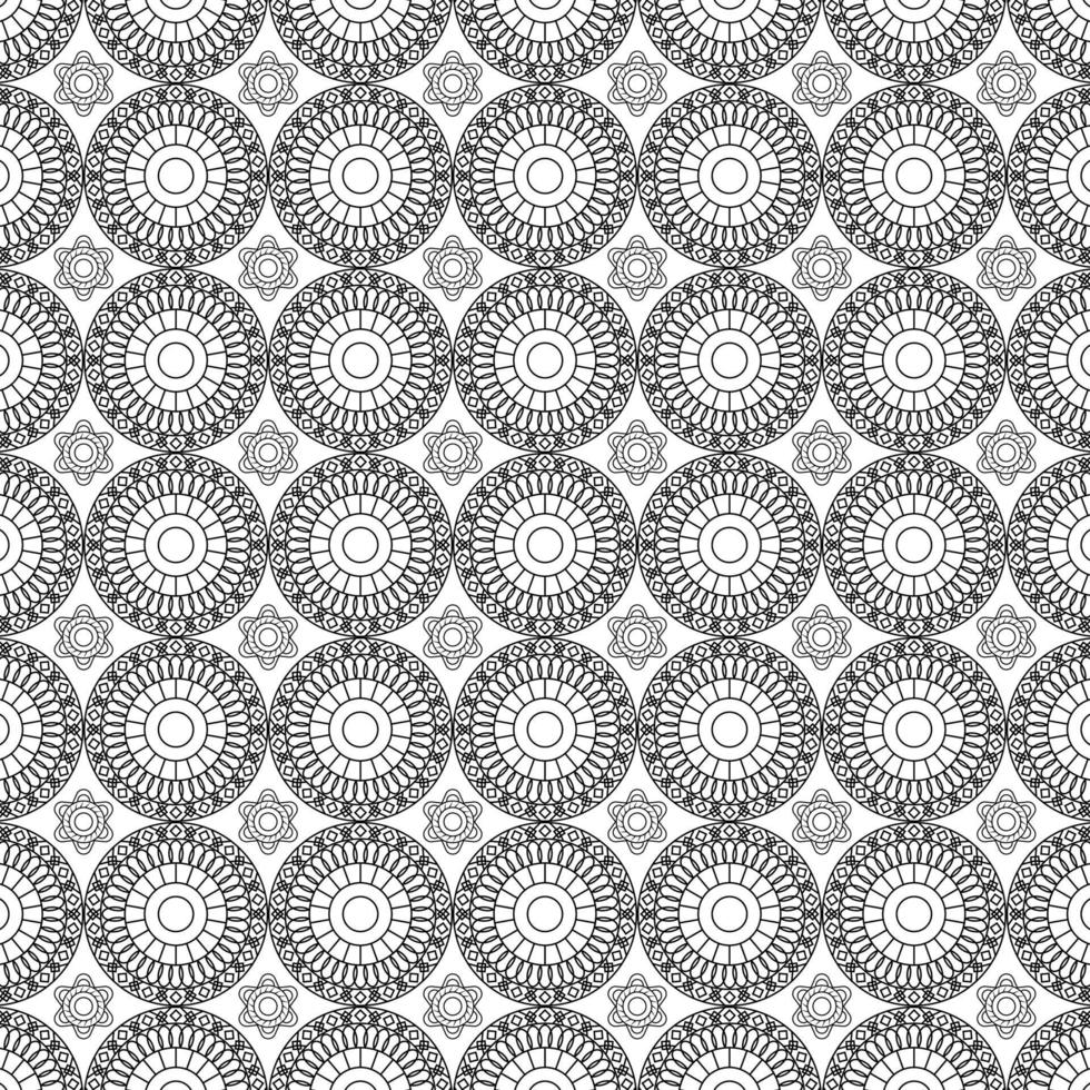 ornement moderne avec des éléments noirs, blancs et gris. vecteur de motif de mandala géométrique dans l'illustration