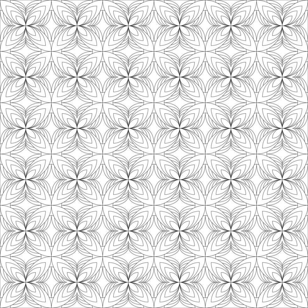 motif géométrique noir et blanc de mandala. vecteur de fond vectorielle continue dans l'illustration