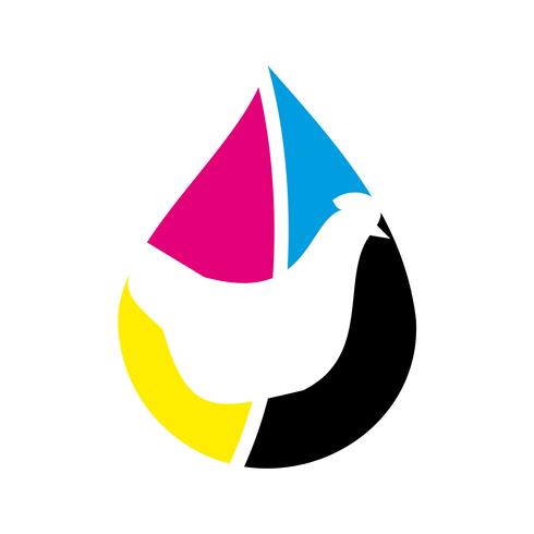 icône du logo impression peinture vecteur