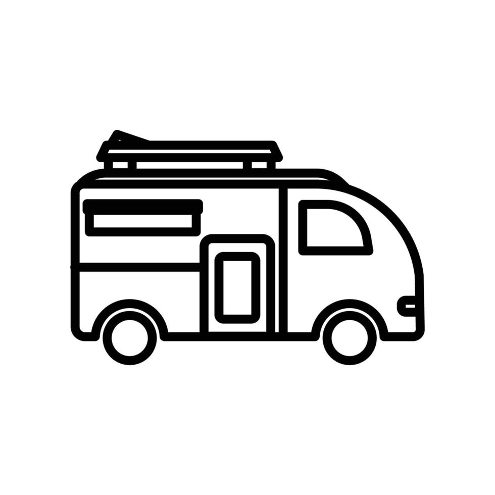 icône de la voiture. style d'icône de ligne. adapté à l'icône de transport, camping. conception simple modifiable. vecteur de modèle de conception