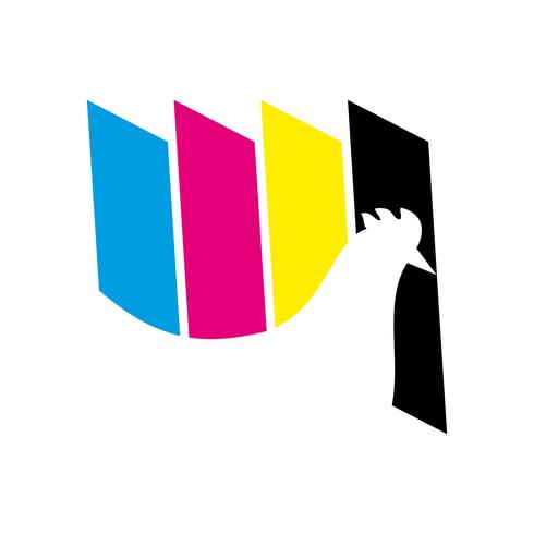 icône du logo impression peinture vecteur