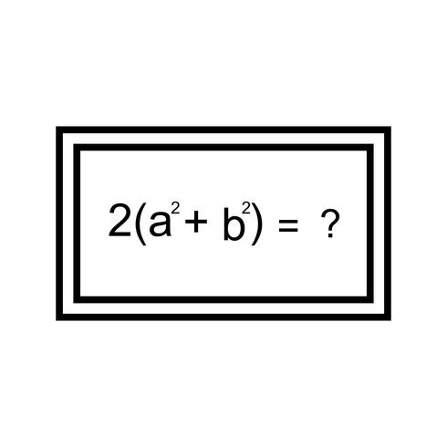 Formule de résolution Icône de belle ligne noire vecteur