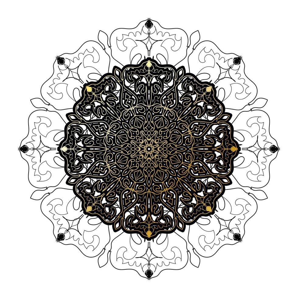 vecteur rond cercle abstrait. style mandala de luxe.