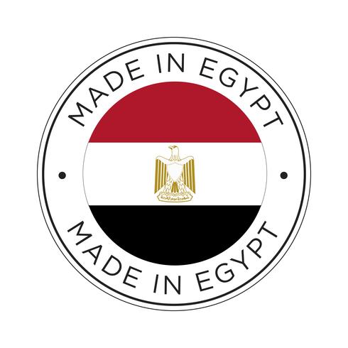 Fabriqué dans l&#39;icône de drapeau d&#39;Egypte. vecteur