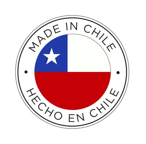 Fabriqué dans l&#39;icône de drapeau du Chili. vecteur