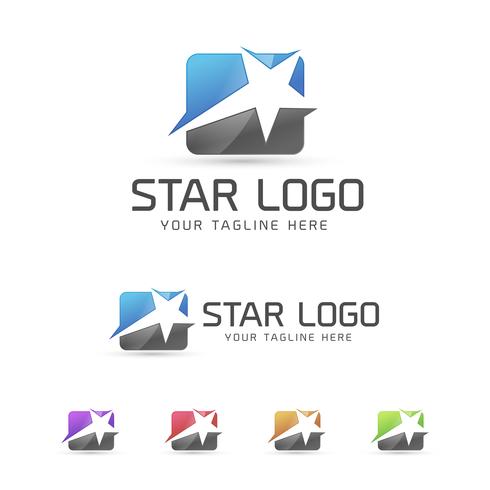 Star Logo Concept Design vecteur