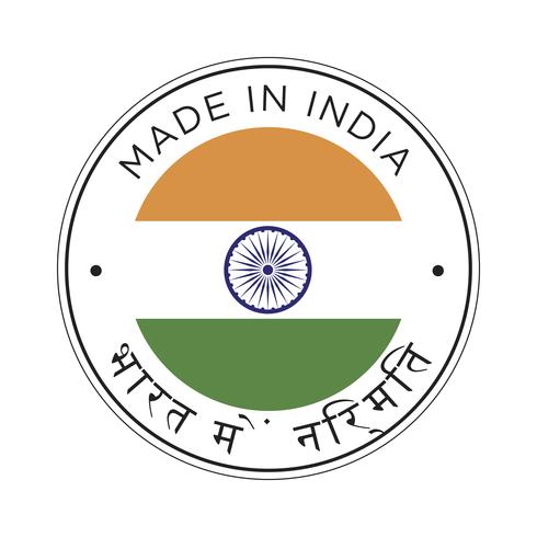 Fabriqué dans l&#39;icône de drapeau de l&#39;Inde. vecteur