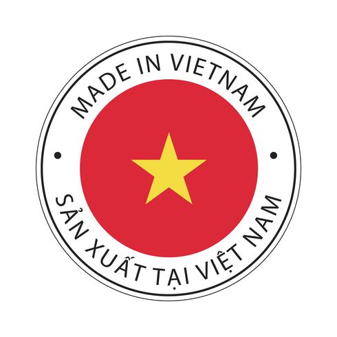 Fabriqué dans l&#39;icône de drapeau du Vietnam. vecteur