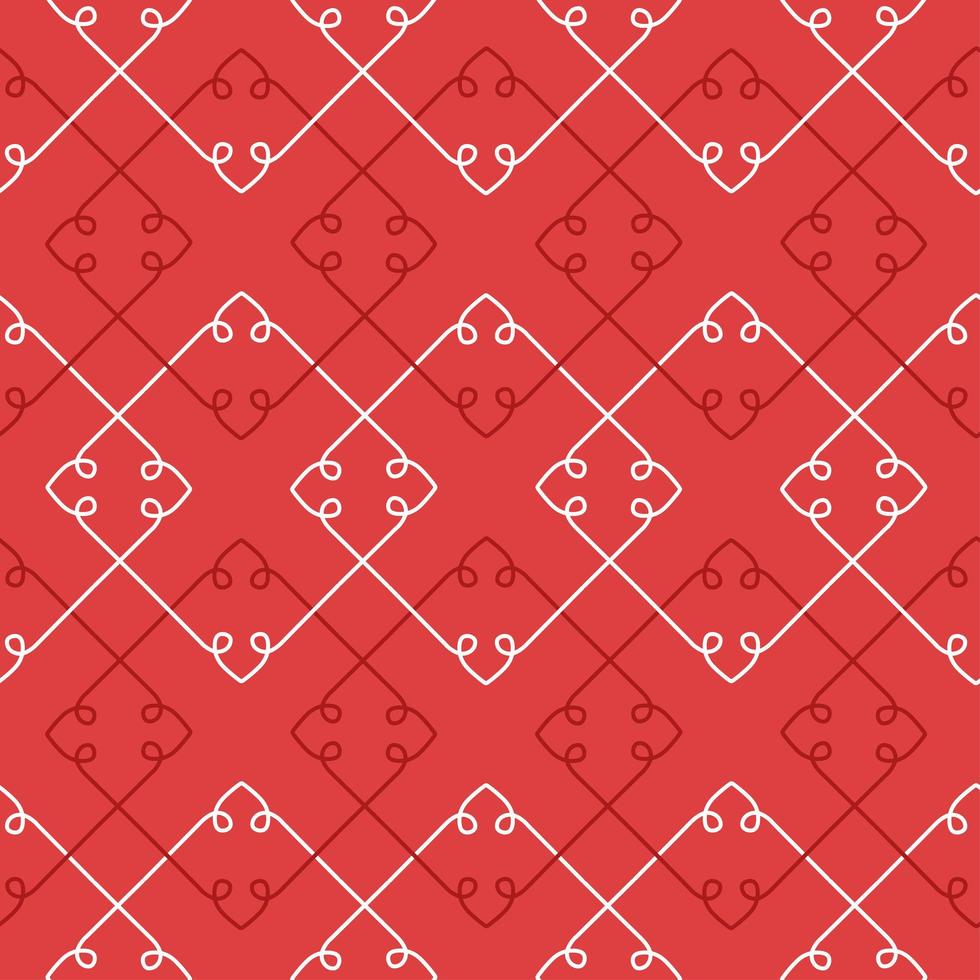 modèle sans couture de lignes géométriques abstraites. ornement de noël de couleur rouge. texture géométrique simple avec des formes linéaires, des losanges. arrière-plan minimal moderne. conception de vecteur de vacances d'hiver.
