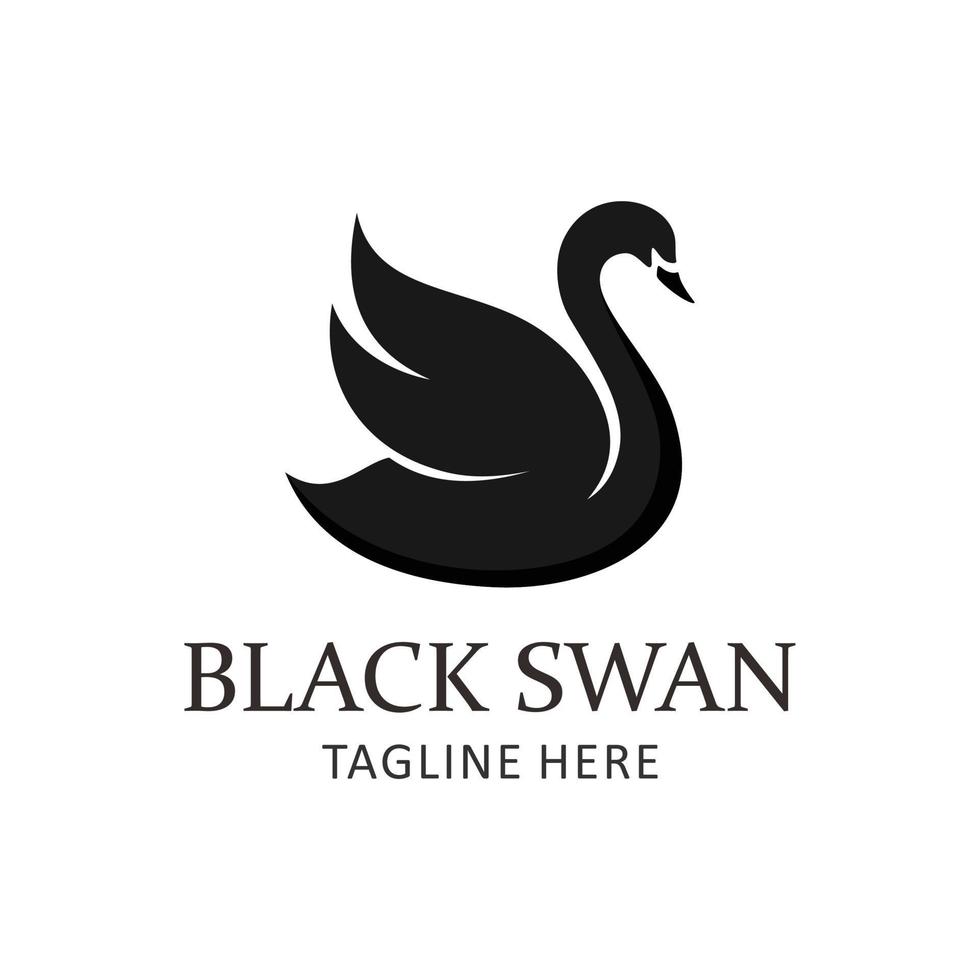 logo cygne noir vecteur