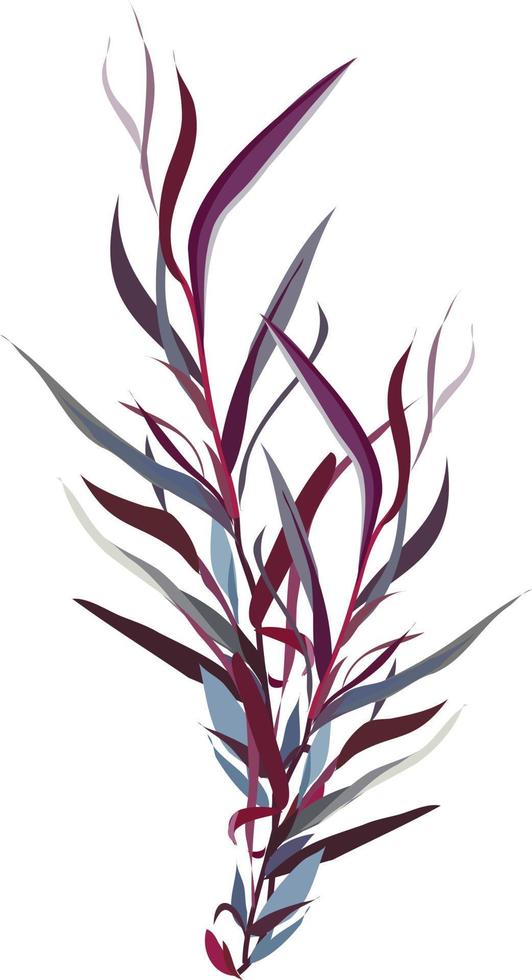 aquarelle leaves.elements of nature.vector. vecteur