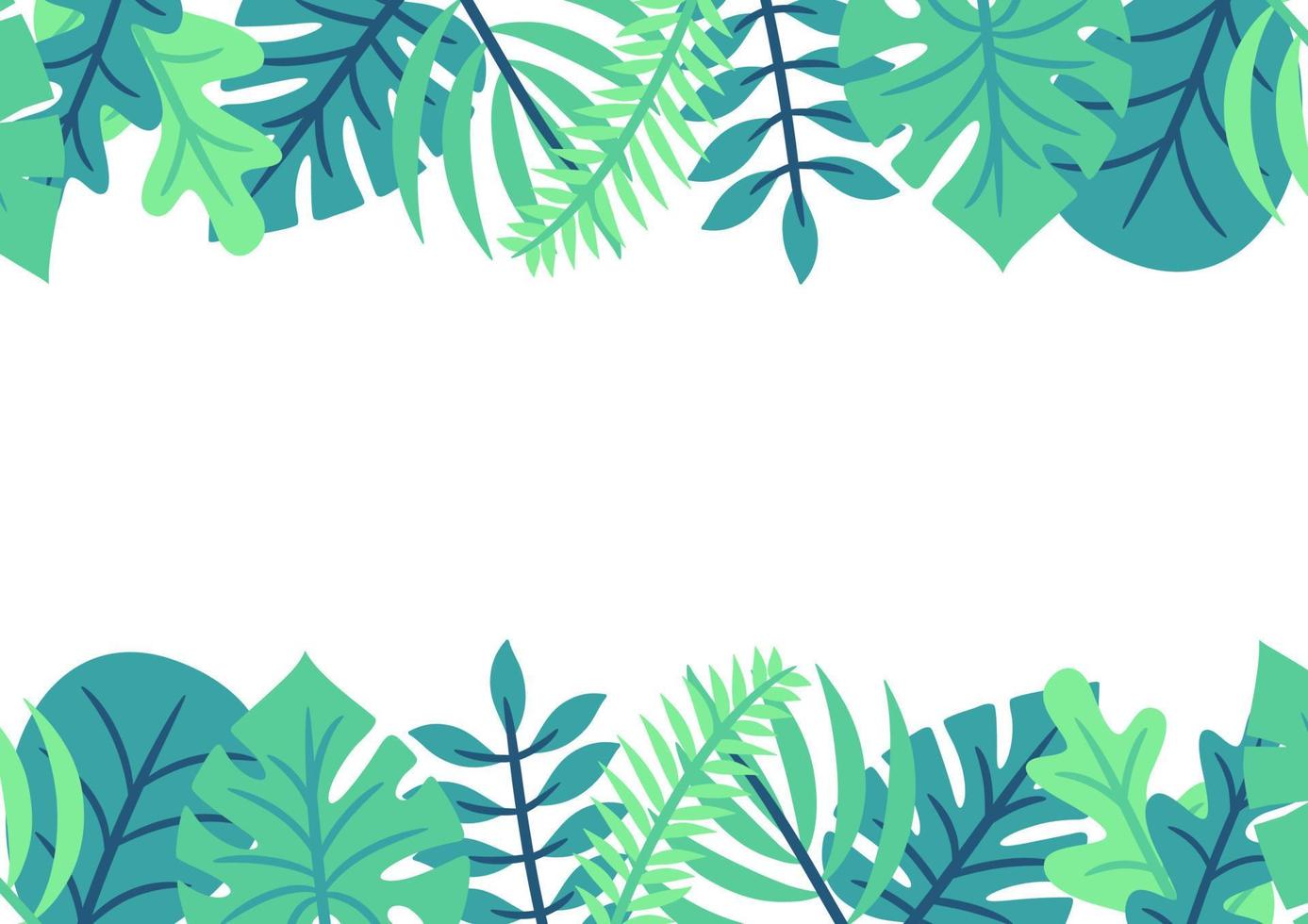 design de fond de feuilles tropicales modernes vecteur