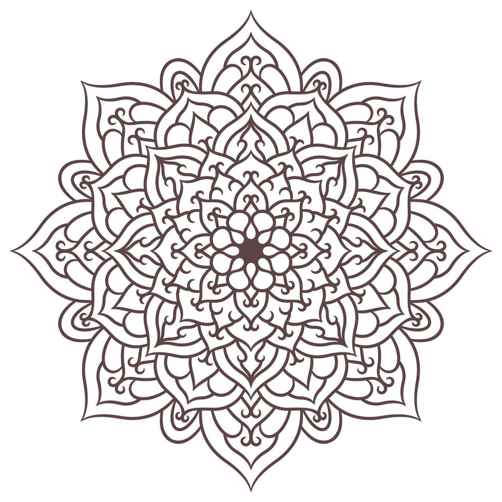 motif d'ornement rond mandala ethnique vecteur