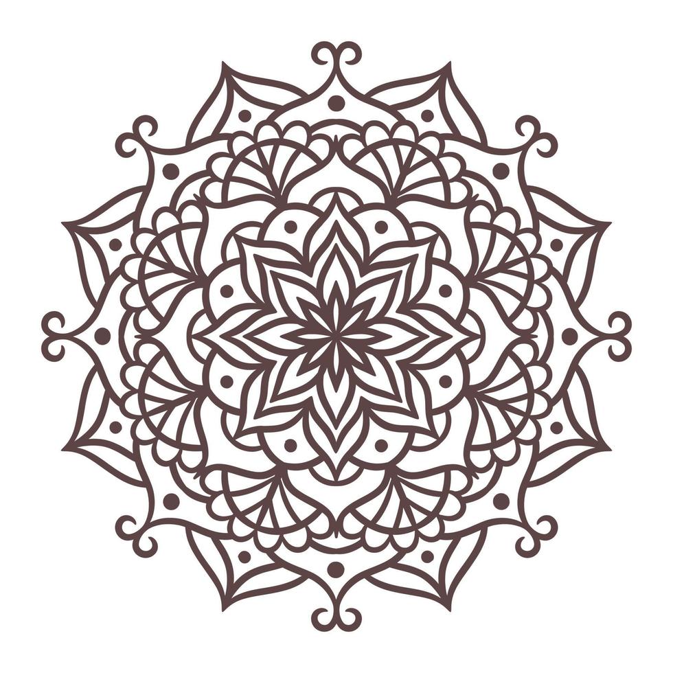 motif d'ornement rond mandala ethnique vecteur