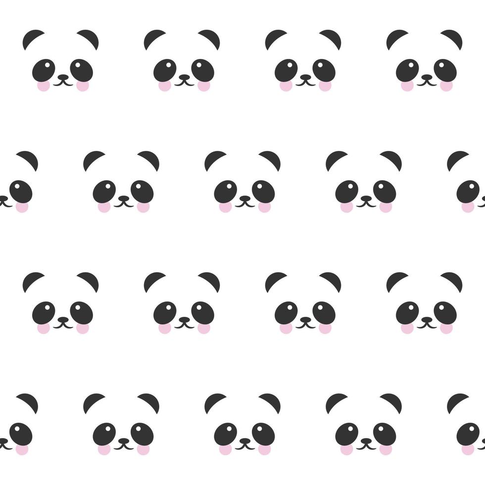 mignon panda sans soudure de fond vecteur