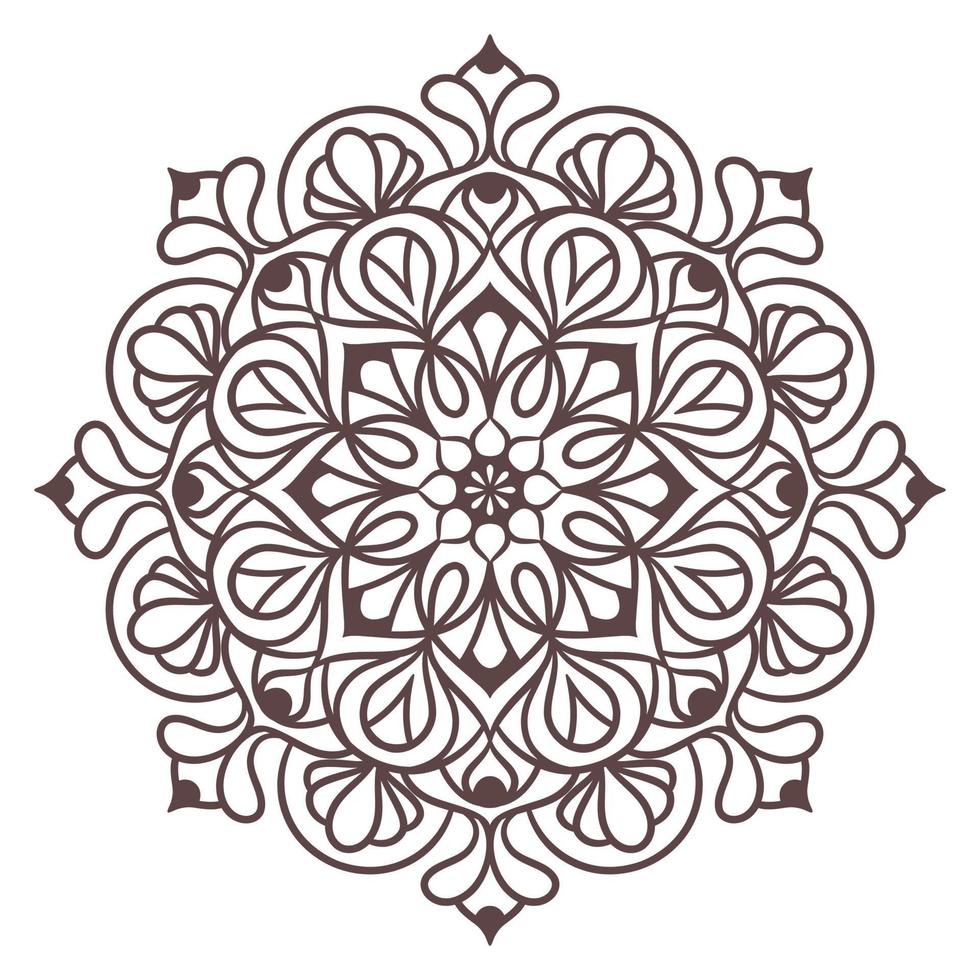 motif d'ornement rond mandala ethnique vecteur