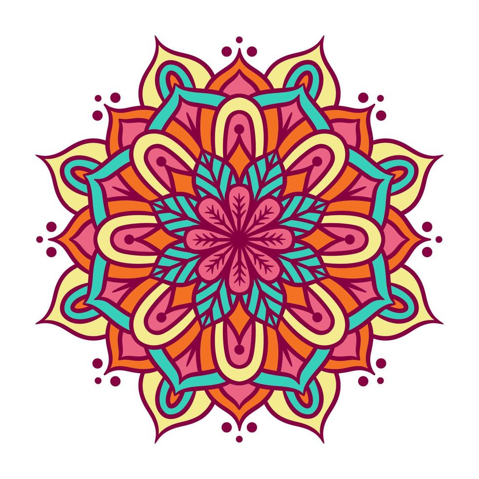 motif d'ornement rond mandala ethnique vecteur