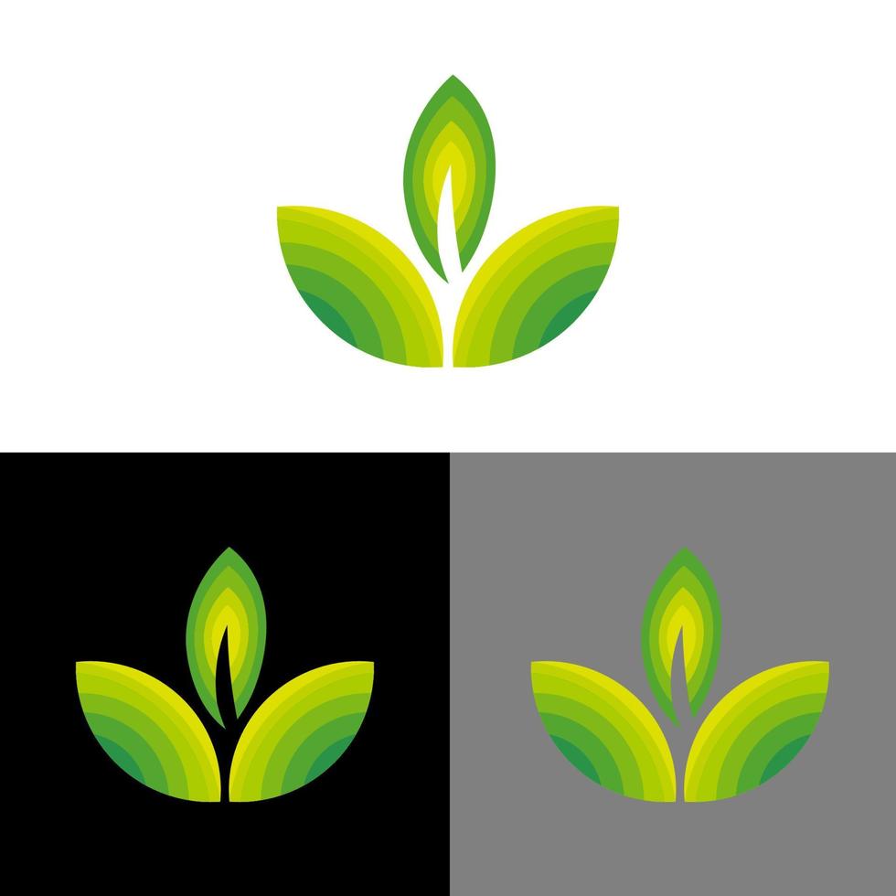 feuille abstraite, éco logo, modèle de vecteur gratuit de logo de feuille de couleur naturelle