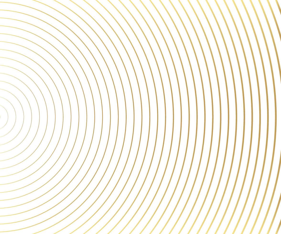 motif de cercle luxueux en or avec des lignes de vagues dorées. abstrait, illustration vectorielle vecteur
