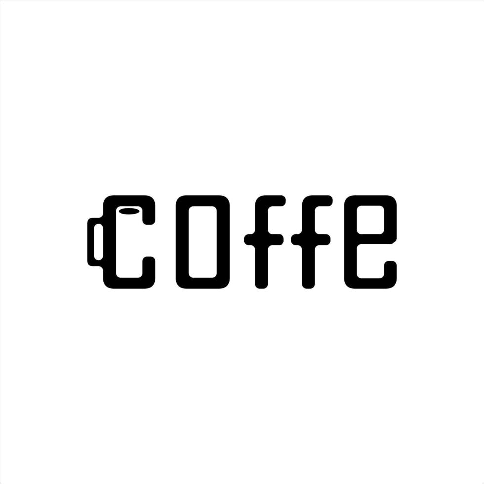 illustration moderne de conception de logo de café vecteur