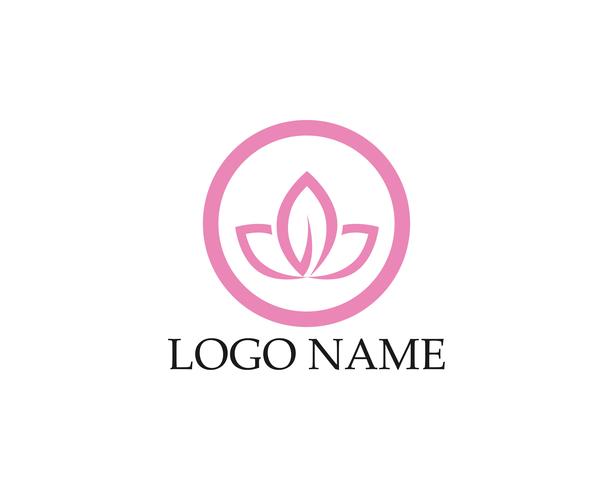 Logo de design beauté vecteur fleurs icône de modèle