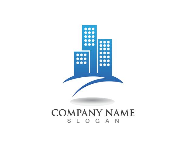 Propriété Appartement et Construction Création de logo vecteur